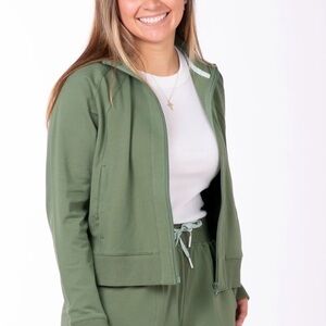 Saltwater Green Zip-Up Hoodie and Joggers Set